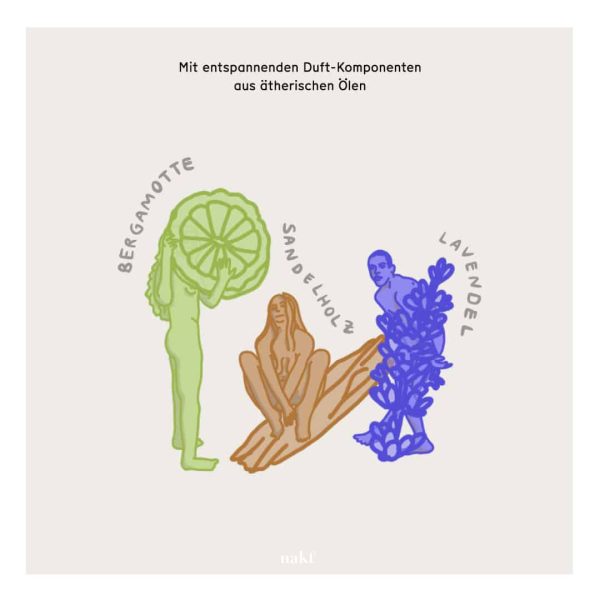 Ätherische Öle Lavendel Bergamotte Sandelholz Illustration Parfüm Duft