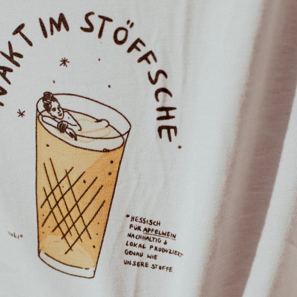 Nakt im Stöffsche Tshirt Cocktail Fairtraide Bio Baumwolle Äppler Apfelwein Frankfurt Traditionell Geschenk