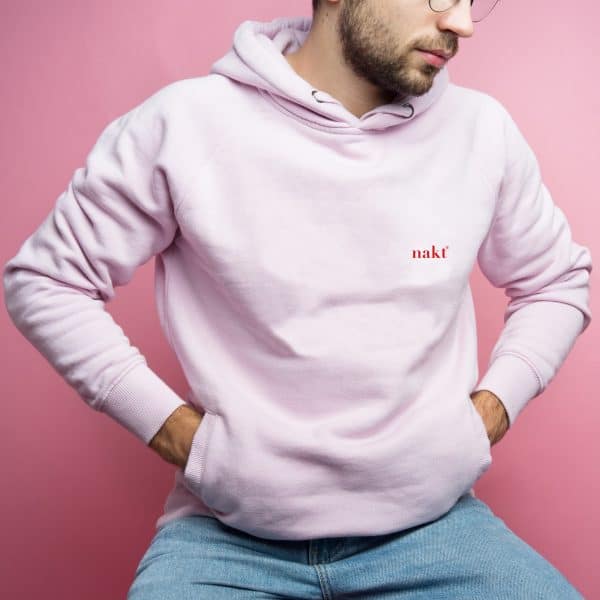 Fairtrade Bio-Baumwolle Vegan Hoodie Pink